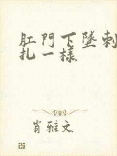 肛门下坠刺痛针扎一样