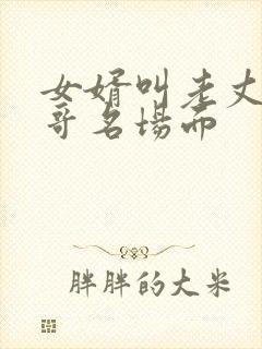 女婿叫老丈人大哥名场面