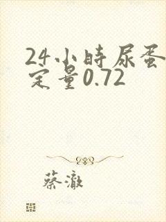 24小时尿蛋白定量0.72