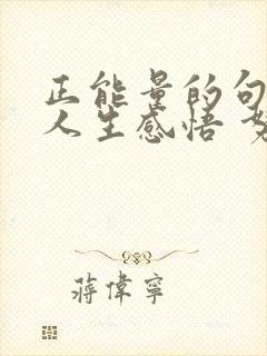 正能量的句子 人生感悟 努力生活