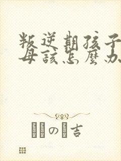 叛逆期孩子打父母该怎么办