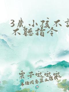 3岁小孩不说话不听指令