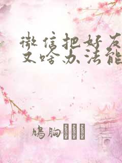 微信把好友删了又啥办法能加回来