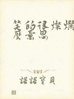 笑的很灿烂是什么意思