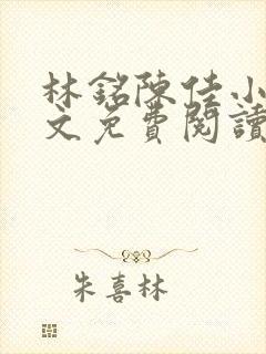 林铭陈佳小说全文免费阅读最新章节