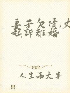 妻子欠债,丈夫起诉离婚