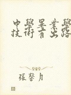 中学毕业学些啥技术有出路