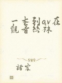 一本到av在线观看丝袜