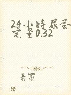 24小时尿蛋白定量0.32