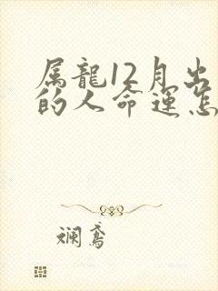 属龙12月出生的人命运怎么样