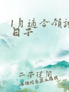 1月适合领证的日子