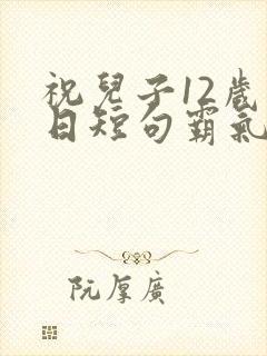 祝儿子12岁生日短句霸气