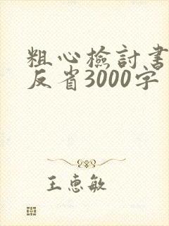 粗心检讨书自我反省3000字