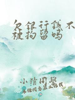 欠银行钱不还会被拘留吗