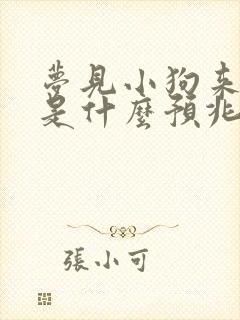 梦见小狗来家里是什么预兆