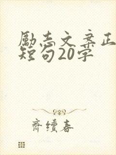 励志文案正能量短句20字