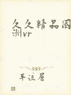 久久精品国产亚洲vr