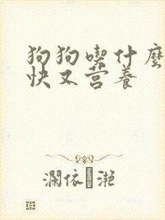 狗狗吃什么下奶快又营养