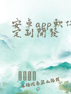 安卓app软件定制开发