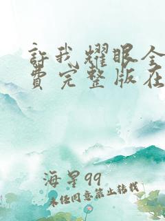 许我耀眼全集免费完整版在线观看