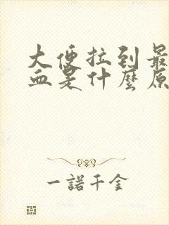 大便拉到最后带血是什么原因