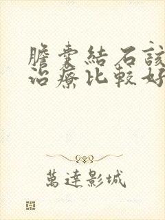 胆囊结石该怎么治疗比较好