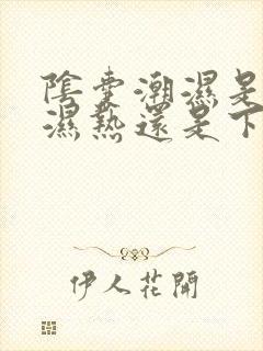 阴囊潮湿是肝胆湿热还是下焦湿热