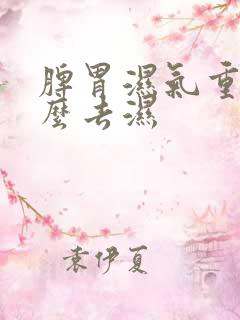 脾胃湿气重吃什么去湿