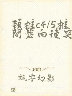 颈椎c4/5椎间盘向后突出,硬膜囊受压