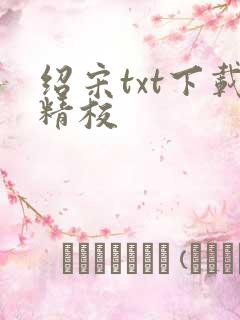 绍宋txt下载精校