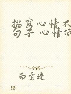 描写心情不好的句子 心情低落