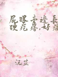 屁眼旁边长了个硬疙瘩,好痛