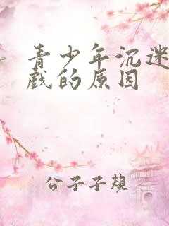 青少年沉迷玩游戏的原因