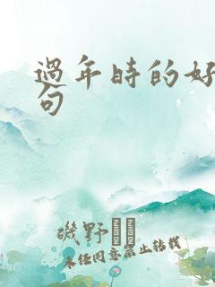 过年时的好词好句