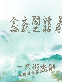 全文阅读 美女总裁之贴身高手