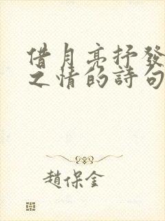 借月亮抒发思乡之情的诗句