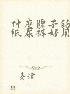 什么牌子的婴儿纸尿裤好用