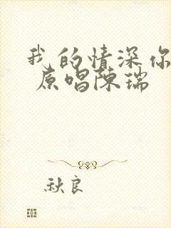 我的情深你若懂 原唱陈瑞