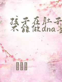 孩子在肚子里能不能做dna鉴定