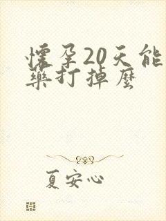 怀孕20天能用药打掉么