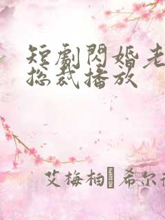 短剧闪婚老公是总裁播放