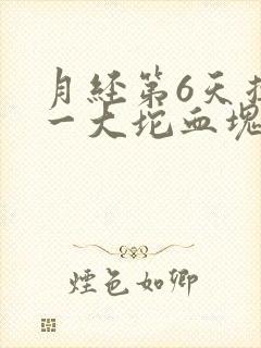 月经第6天掉出一大坨血块