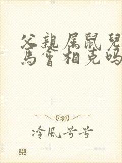 父亲属鼠儿子属马会相克吗