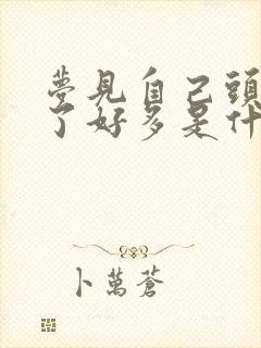 梦见自己头发白了好多是什么征兆