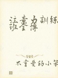 注意力训练培训班金博