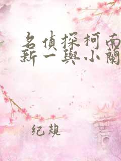 名侦探柯南工藤新一与小兰