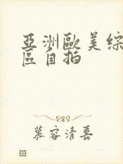 亚洲欧美综合一区自拍