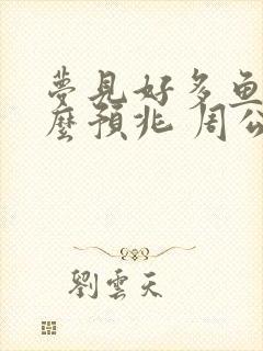 梦见好多鱼是什么预兆 周公解梦