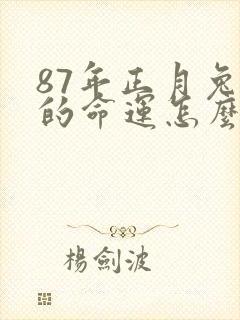 87年正月兔女的命运怎么样