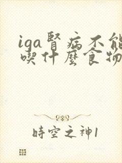 iga肾病不能吃什么食物